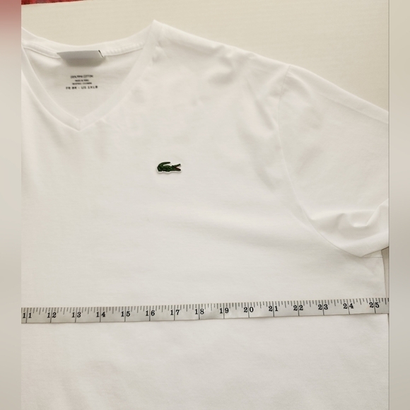 🌸 Lacoste| Mens V Neck Tshirt, size 1XLB - Picture 7 of 11
